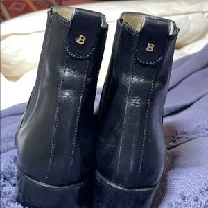 Black leather BALLY ankle boots